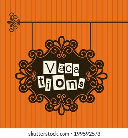 Travel design over orange  background, vector illustration