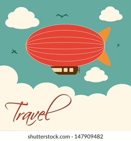 travel design  over sky background vector illustration 