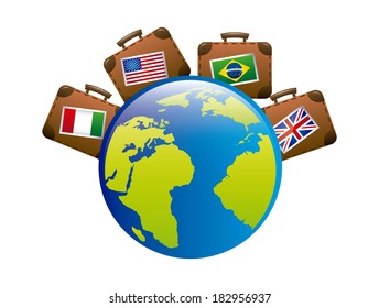 travel design over  white background vector illustration
