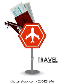 Travel design over white background, vector illustration