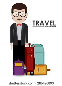 Travel design over white background, vector illustration