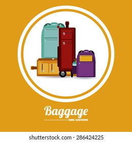 Travel design over yellow background, vector illustration