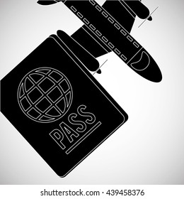 travel design. passport icon. Flat illustration, vector graphic