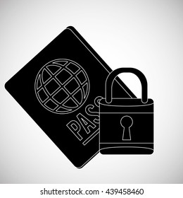 travel design. passport icon. Flat illustration, vector graphic