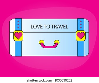 Travel design with suitecase