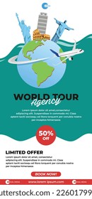 Reisedesign-Vorlage, Reisedesign, Vektorgrafik-Inspiration
