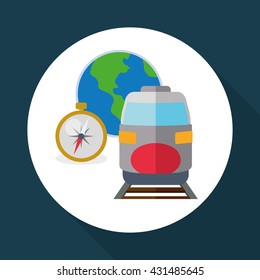 Travel design. Trip icon. Flat illustration , vector