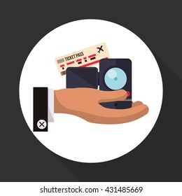 Travel design. Trip icon. Flat illustration , vector