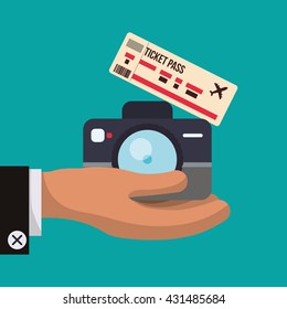 Travel design. Trip icon. Flat illustration , vector