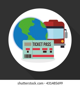 Travel design. Trip icon. Flat illustration , vector