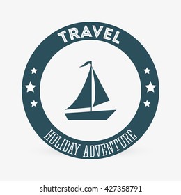 Travel design. trip icon. Isolated illustration, editable vector