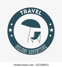 Travel design. trip icon. Isolated illustration, editable vector