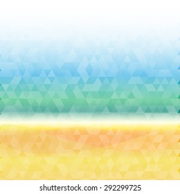 Travel design. Vector web and mobile interface template. Ocean backdrop. Corporate website design. Vector. Typography label. Editable abstract background. Blurred