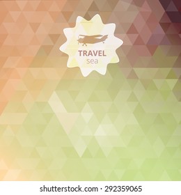 Travel design. Vector web and mobile interface template. Ocean backdrop. Corporate website design. Vector. Typography label. Editable abstract background. Blurred