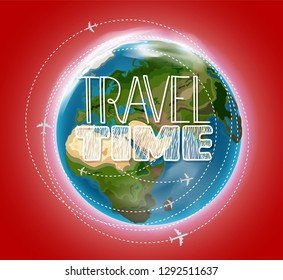 Travel destination concept with logo. Go travel
