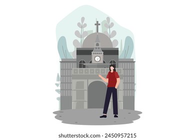 Travel Destination Flat Design Illustration