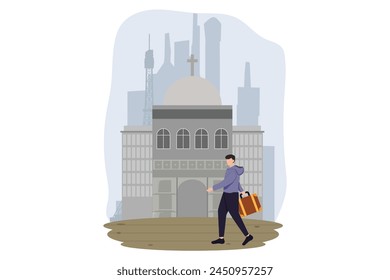 Travel Destination Flat Design Illustration