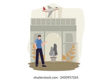 Travel Destination Flat Design Illustration