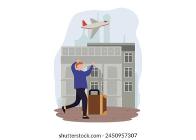 Travel Destination Flat Design Illustration