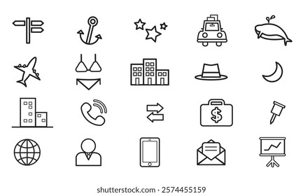 Travel Destination Icon Vectors Illustration Concept
