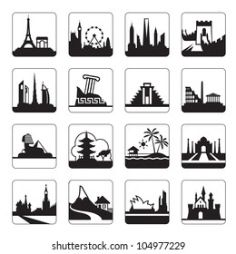  Travel destinations - vector illustration