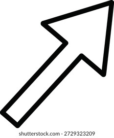 Travel direction arrow pointing forward for adventure and exploration
