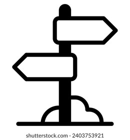 Travel direction vector object illustration