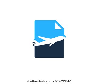 Travel Docs Paper Icon Logo Design Element