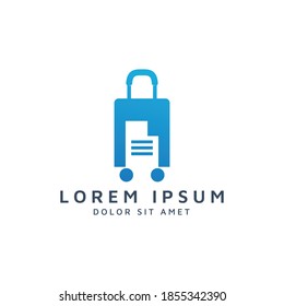 travel and document negative space logo design