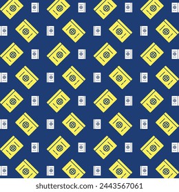 Documento de viaje útil de moda de colores patrón de repetición ilustración vectorial diseño fresco