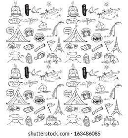 travel doodle set