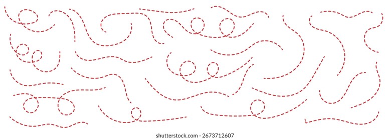 Plan de pista de destino de rastreo punteado de viaje de línea punteada, diseño de Vector de ruta.