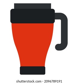 travel drinking cup flat clipart vector illustration