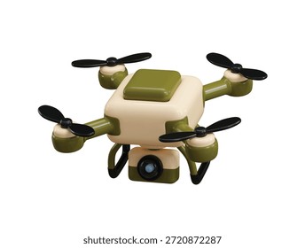 Travel Drone with Camera icon 3d render concept of drone camera icon aerial photography for summer travel icon vector illustration