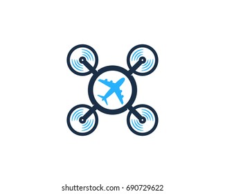 Travel Drone Icon Logo Design Element
