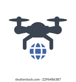 Icono de dron de viaje, Vector Graphics