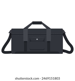 Travel duffle vector cartoon illustration isolated on a white background.