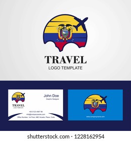 Travel Easter Island Rapa Nui Flag Logo and Visiting Card Design