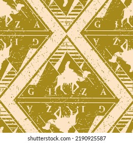 Travel in Egypt. Seamless background for fabrics, textiles, packaging and wallpaper. Vector illustration