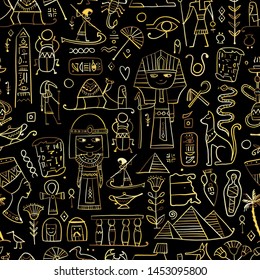 Travel to Egypt. Seamless pattern for your design