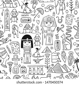 Travel to Egypt. Seamless pattern for your design