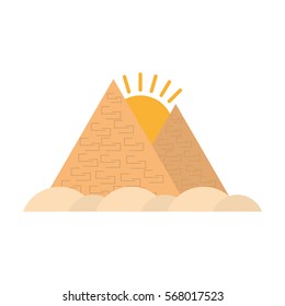 travel egyptian pyramids desert giza vector illustration eps 10