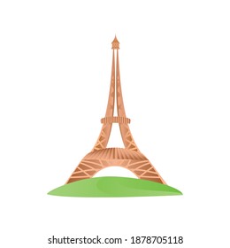 torre de eiffel de viaje en parís en la imagen del icono del camafón elysées imagen de fondo blanco ilustración del vector