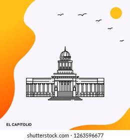 Travel EL CAPITOLIO Poster Template