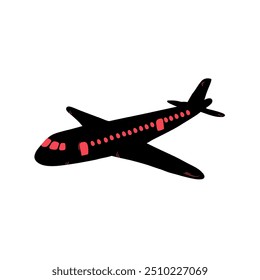 Travel Element Airplane with white scree  background
