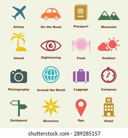 travel elements, vector infographic icons