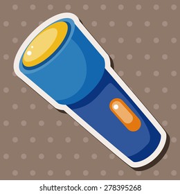 Travel equipment flashlight theme elements