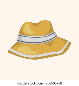 Travel equipment hat theme elements