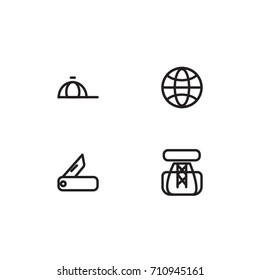 Travel Equipment Icon Line