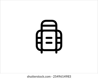 Travel equipment icon solid line